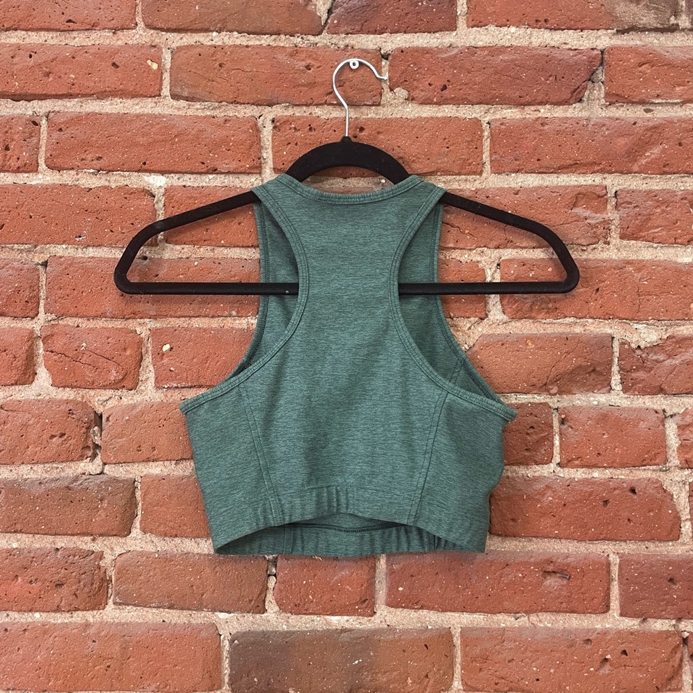 Outdoor Voices Athena Crop Top in Hunter Green - Picture 2 of 2